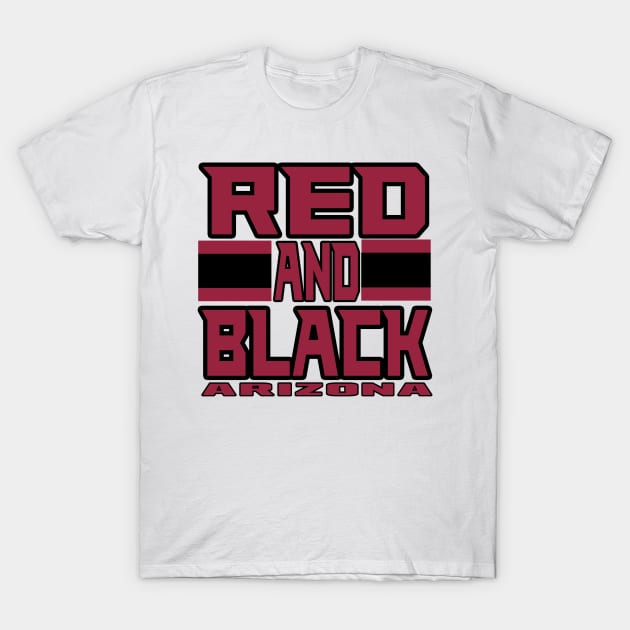 Arizona LYFE Red and Black True Football Colors! T-Shirt by OffesniveLine